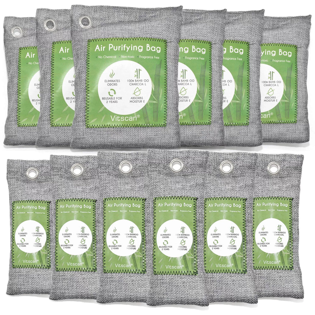 For (6x50g, Absorber, Pack Bags Air Absorber, Pet, Car Bamboo Charcoal Air Closet 12 Activated Bag, Home, Odor Freshener, 6x150g) Purifying Charcoal Moisture Odor Natural Deodorizer, Shoe Eliminators