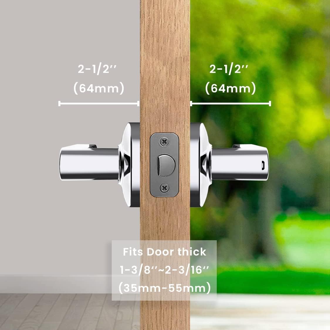 GOURE, with Easy Lock Backup Ideally Handle Smart for to Password, Office, Keys, Airbnb, Install Home and New Tuya App Suited [2024 by Door Keypads Upgrade] Door Fingerprint