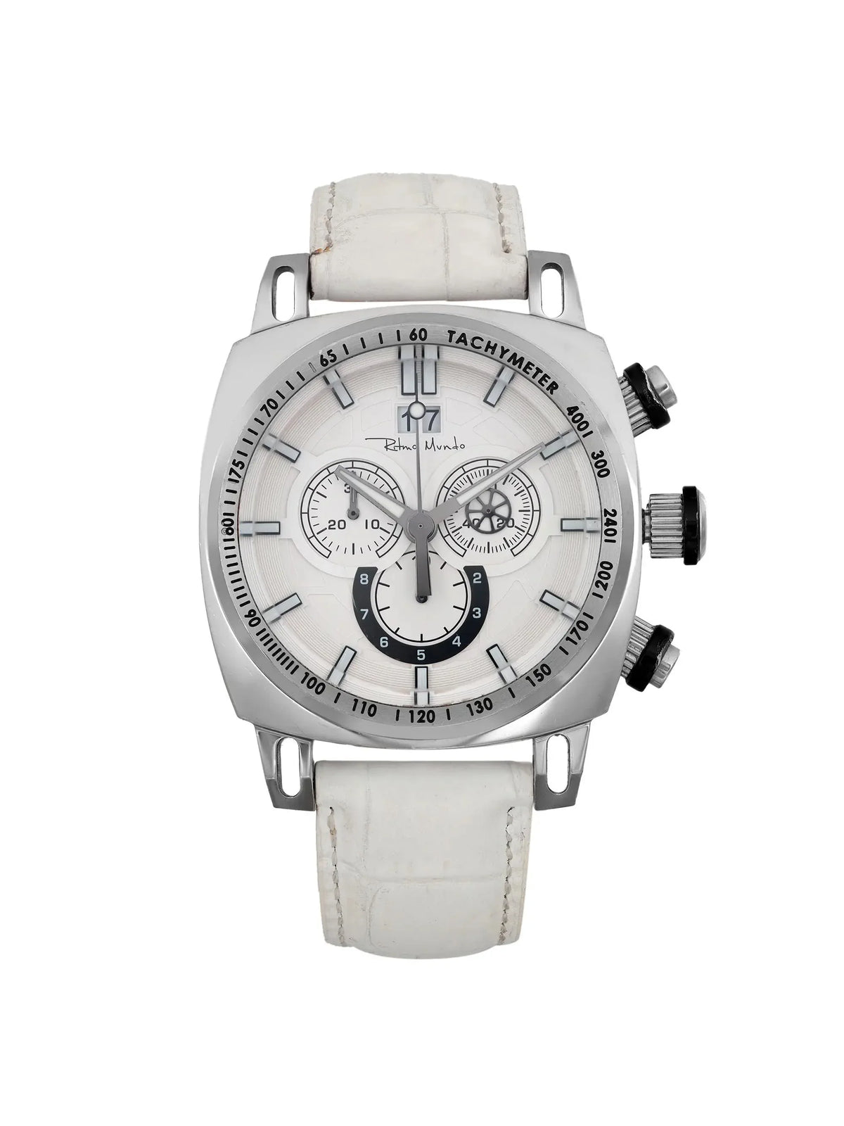 Mundo 222/4 Ritmo Quartz (Good) 44mm Watch Men Pre-owned Racer Steel