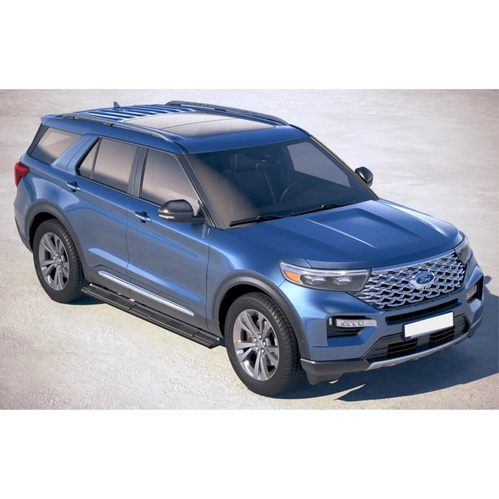 design Steel + Finish Black 2020-2022 Area Step 4-Door Board-S Carbon SUV Step Explorer Series PE Side Running OE