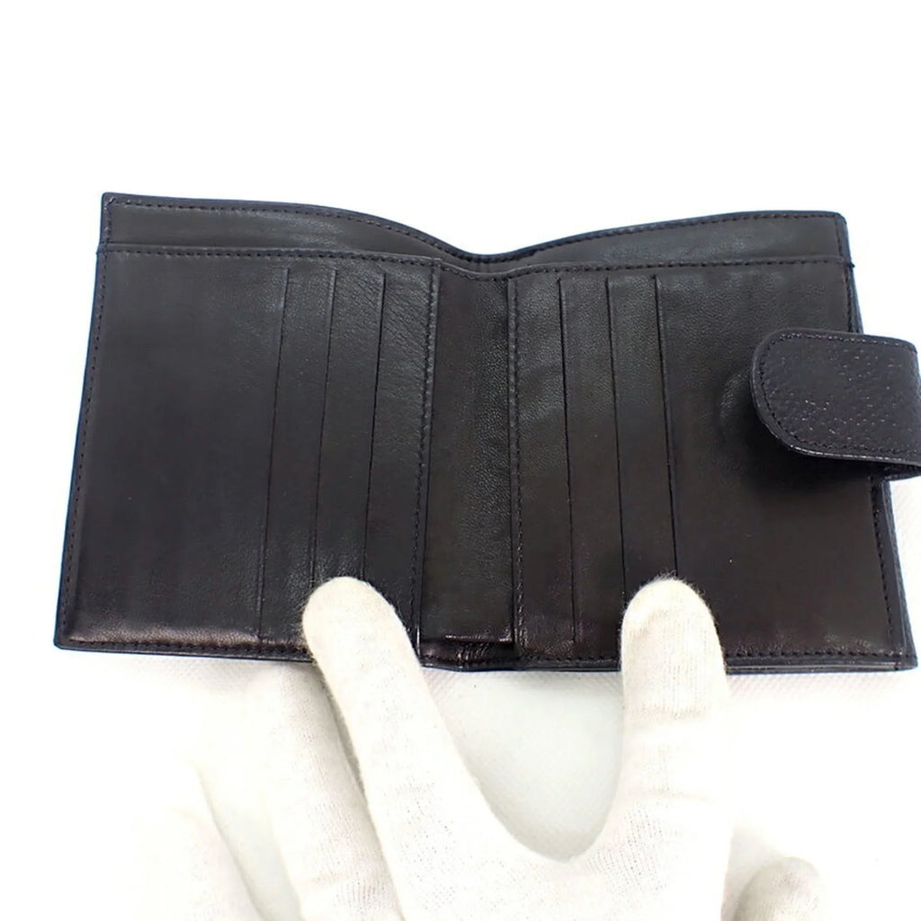 wallet skin Pre-Owned black trifold (Good) caviar