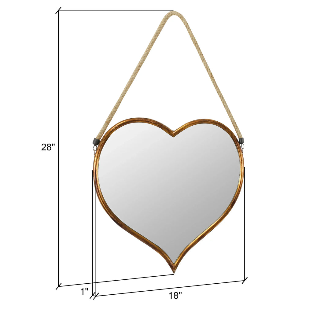 Heart Gold x 18" Mirror 28" Kiera Wall Aspire by