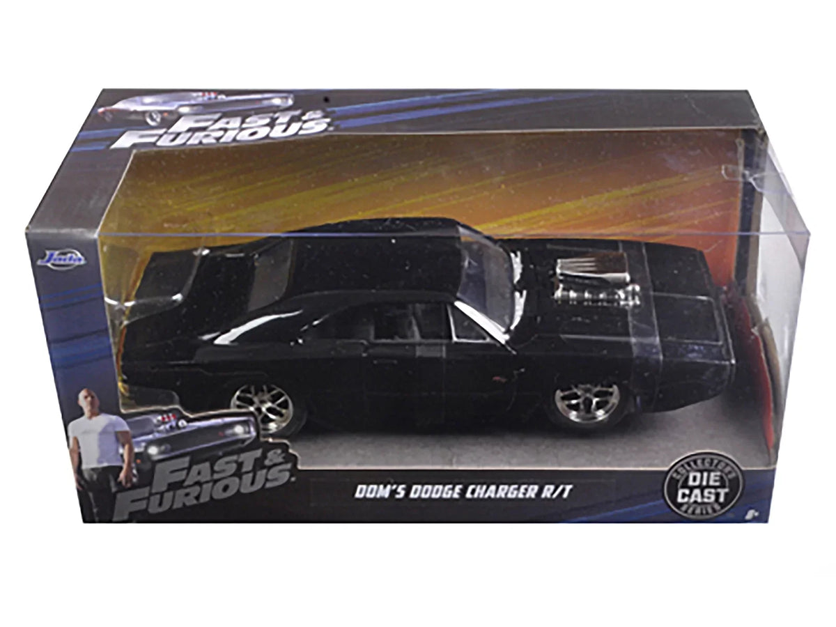 "Fast 1/24 by Dom's Movie Black & Charger 7" 1970 R/T (2015) Dodge Car Model Jada Furious Diecast