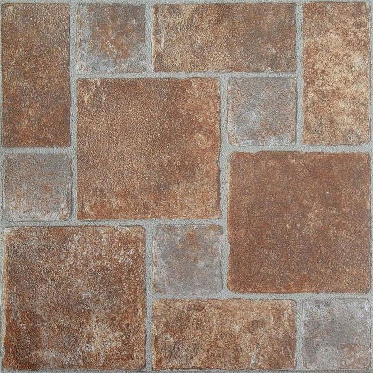 Floor Stone Vinyl Pcs Flooring Actual 45 Adhesive Kitchen - Paver 12''x12'' Tile