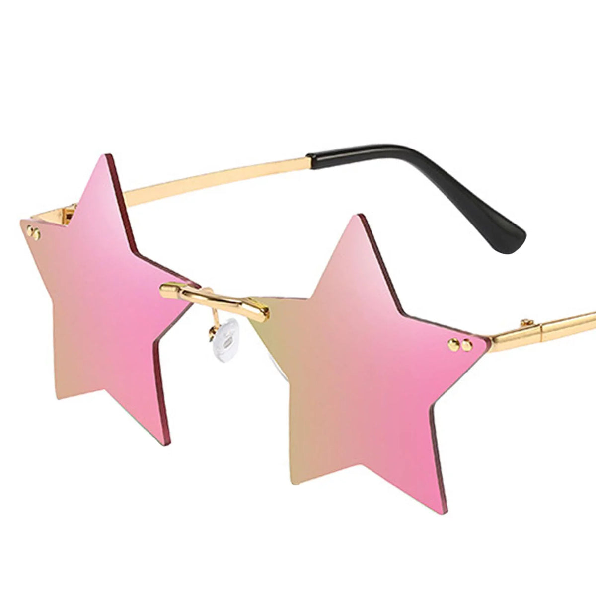 Dance Women Glasses Stars for Glasses Trendy Rimless Sharplace Costume 6X Sun Grey