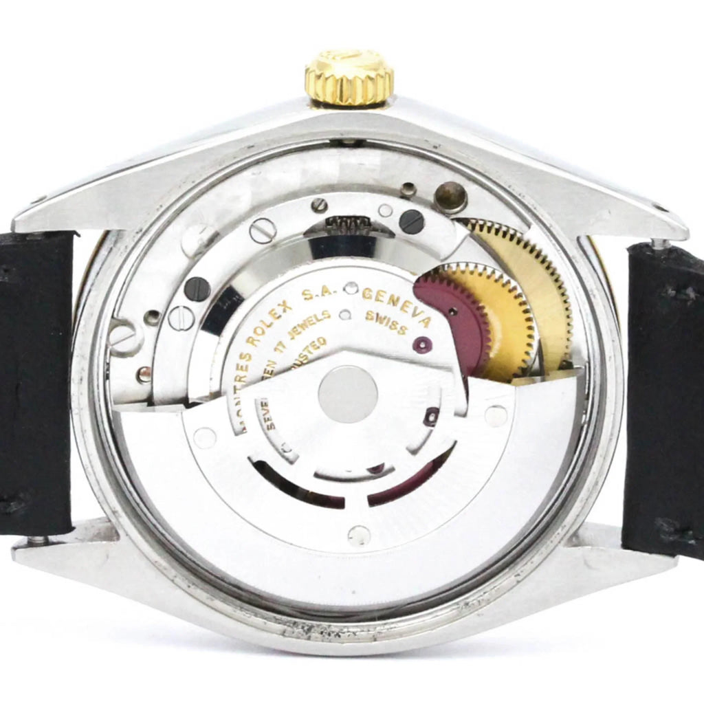 BF560275 Vintage Mens Used 18K Airking Steel Watch Yellow Gold Authenticated Oyster Perpetual