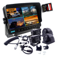 The wheel cameras quad split Channel connection recorder trailer 9 CAMSLEAD system HD inch monitor kit 1080P 1080P 4X + 5th 4 camera inch camera screen, with 9 DVR quick monitor screen system, +