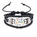 Wristband I Rainbow Leather Rope Yap Woven Am LGBT Flag Bracelet Braided Men