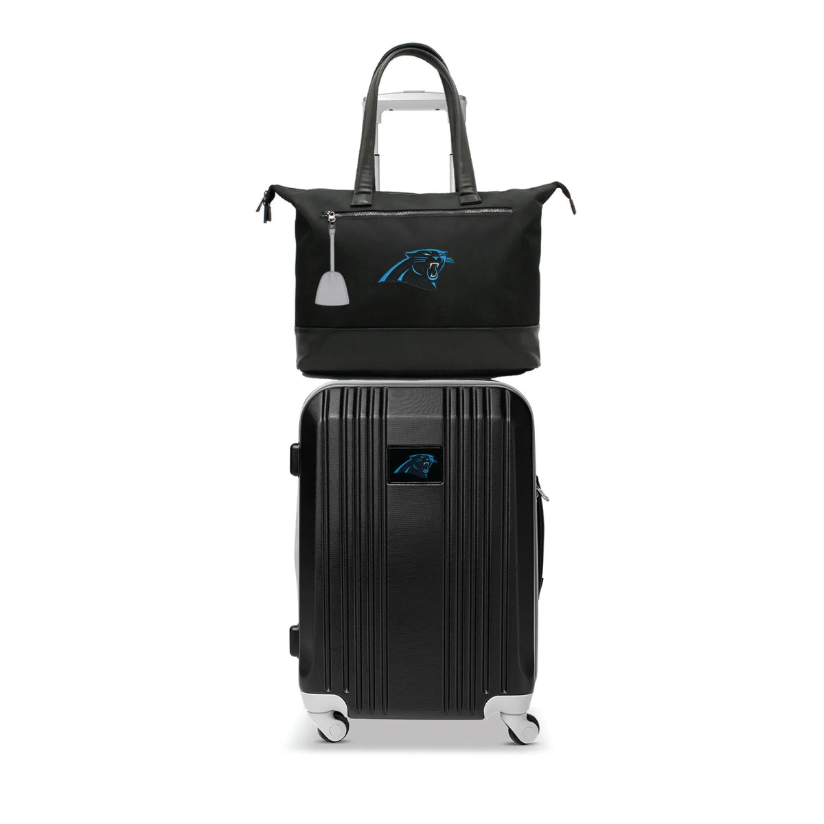Panthers Luggage Tote and Carolina MOJO Laptop Premium Bag Set