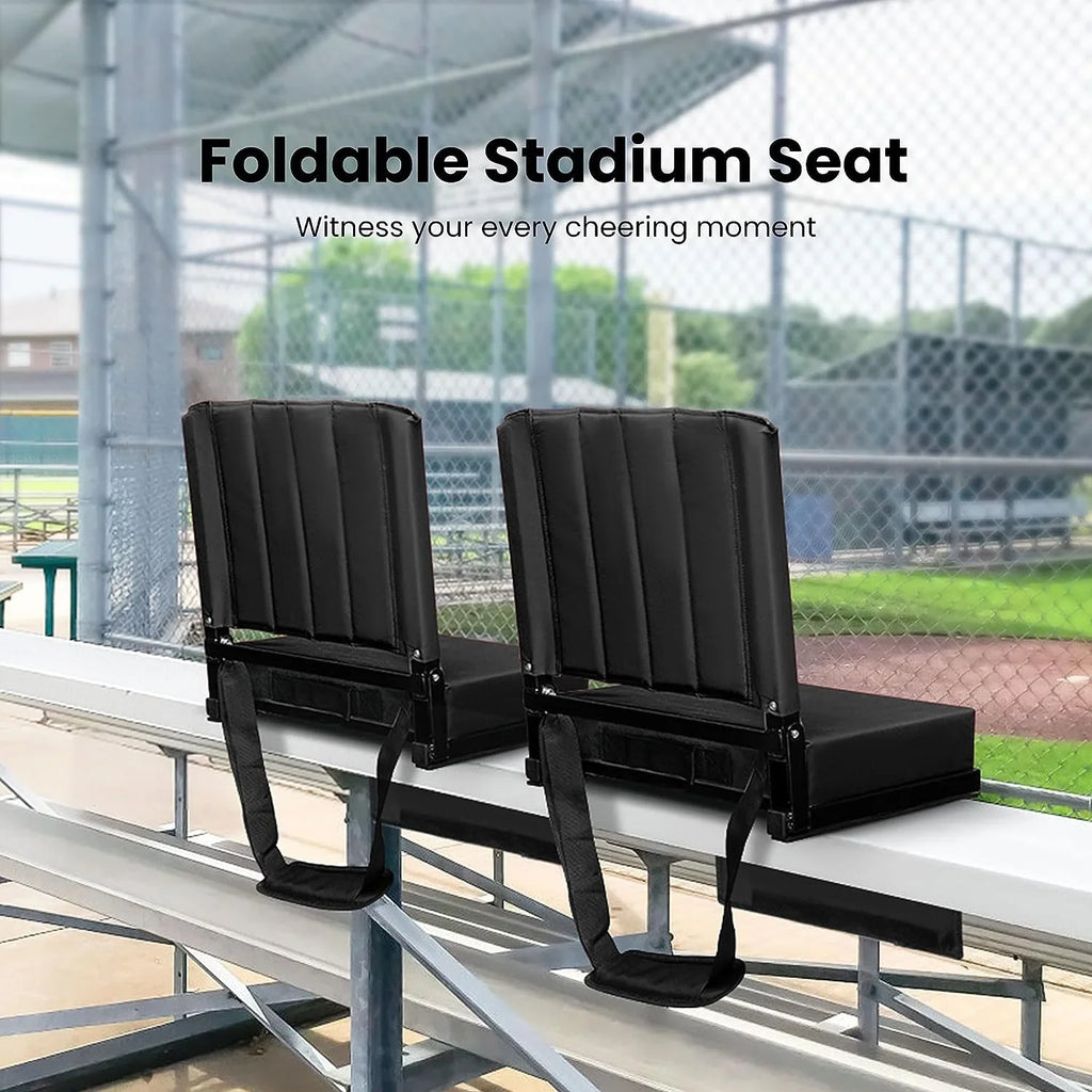 Chair with and Holder Shoulder Stadium Seat for SPECSTAR Cup Bleacher Support, Bleachers Folding Portable with Back Strap