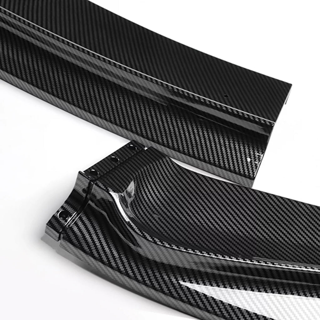 Carbon w/Vertical Fit Bumper Look Motoring For DNA Stabilizers Kit Fiber 2-PU-669-PCF to Body 3Pcs 2014 Guard 2017 Front Lips Honda