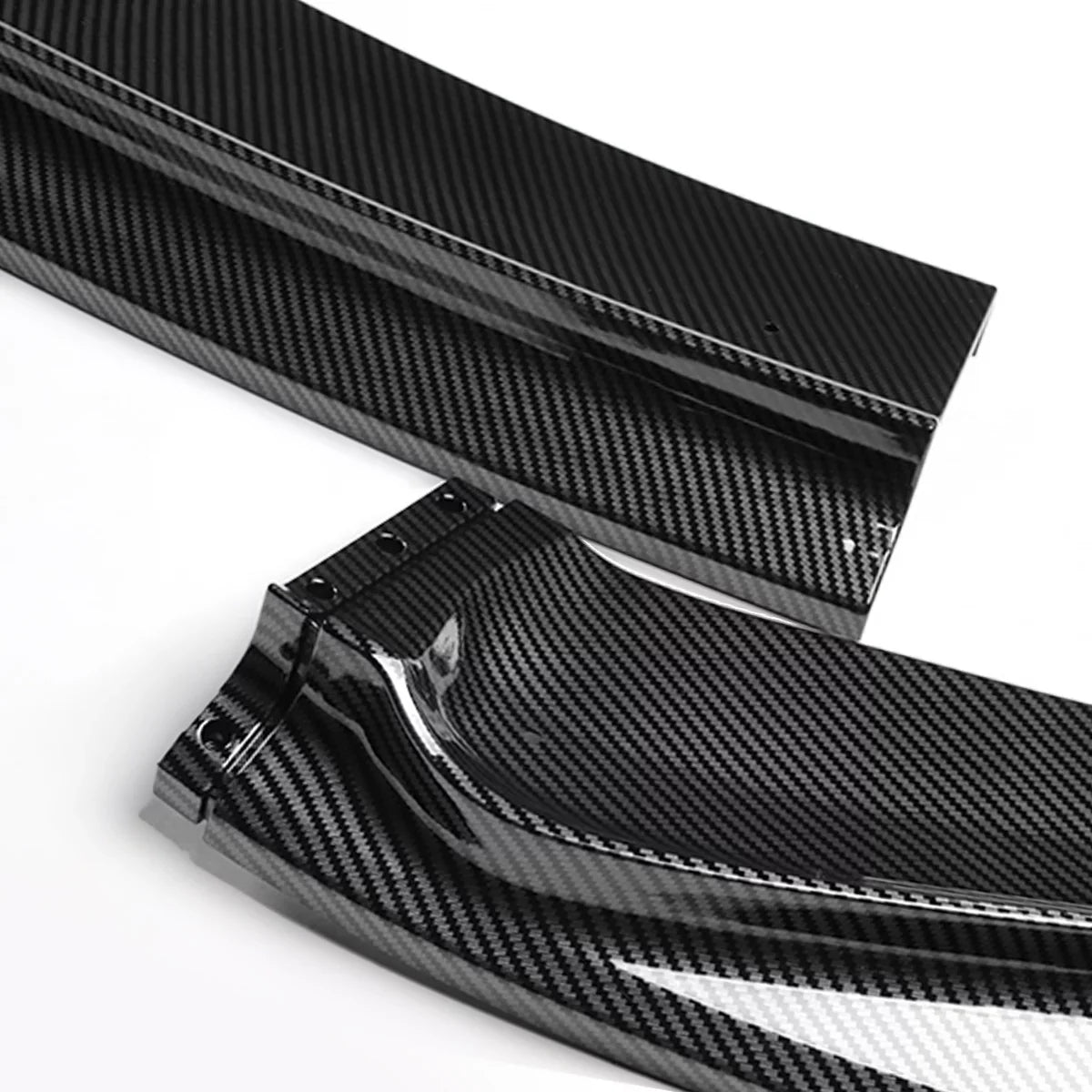 Carbon w/Vertical Fit Bumper Look Motoring For DNA Stabilizers Kit Fiber 2-PU-669-PCF to Body 3Pcs 2014 Guard 2017 Front Lips Honda