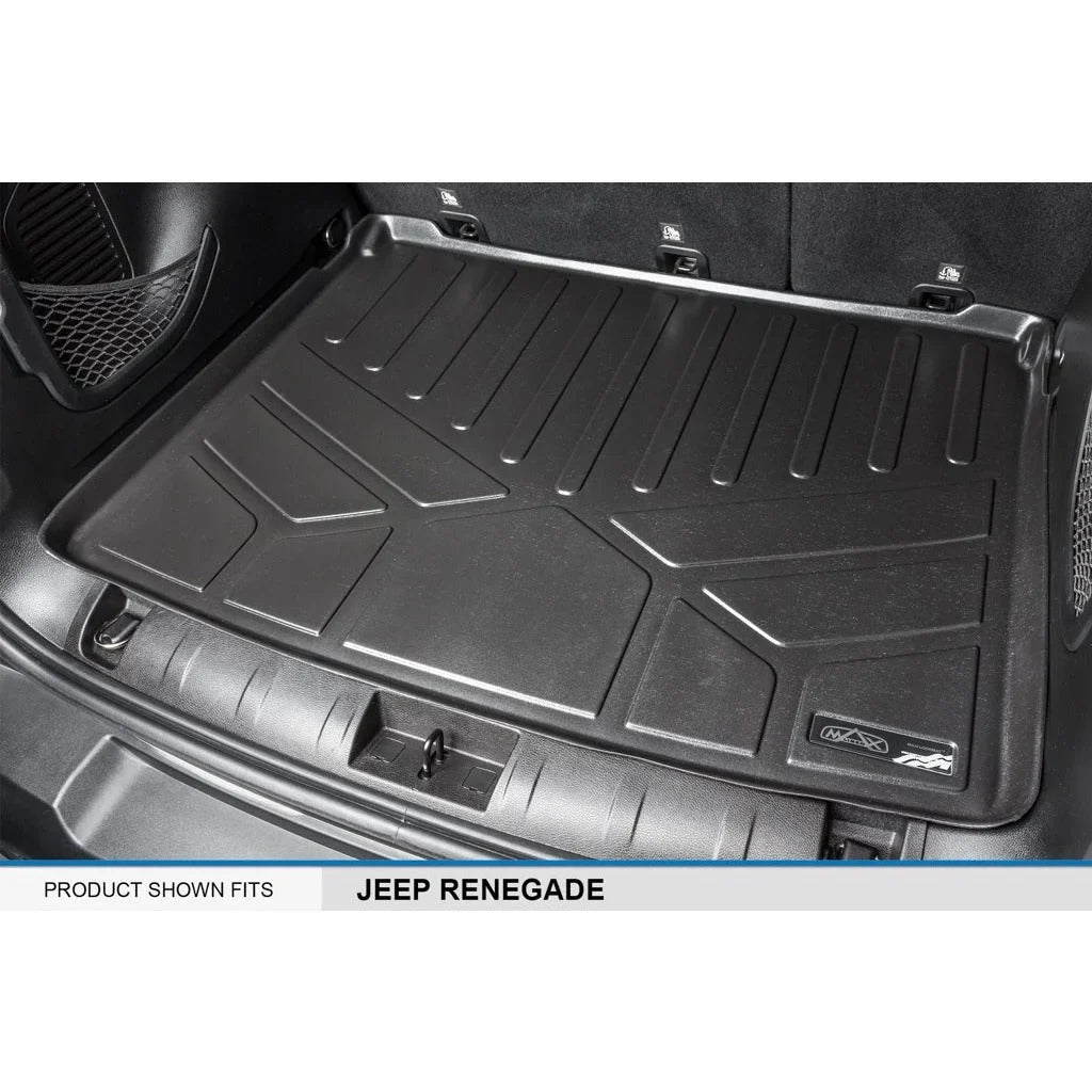 SMARTLINER Cargo Renegade All Jeep Liner With Floor Trunk climate Custom Black Mat 2015-2021 Compatible Fit