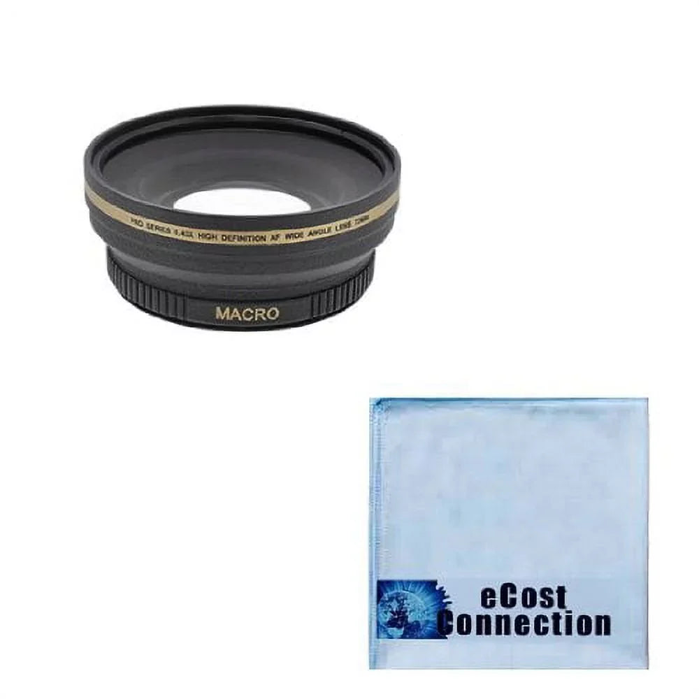 & Lens Pro eCostConnection 0.43x Cloth 72mm Wide Angle Series Microfiber an