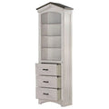 Weathered White Gray Cabinet Washed ACME Bookcase in House and Tree