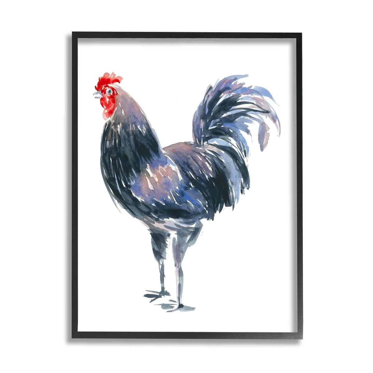 Framed Rooster & Animals Wall Black Insects Art on Industries Portrait x Art, Stupell 16 White Print 20 Painting