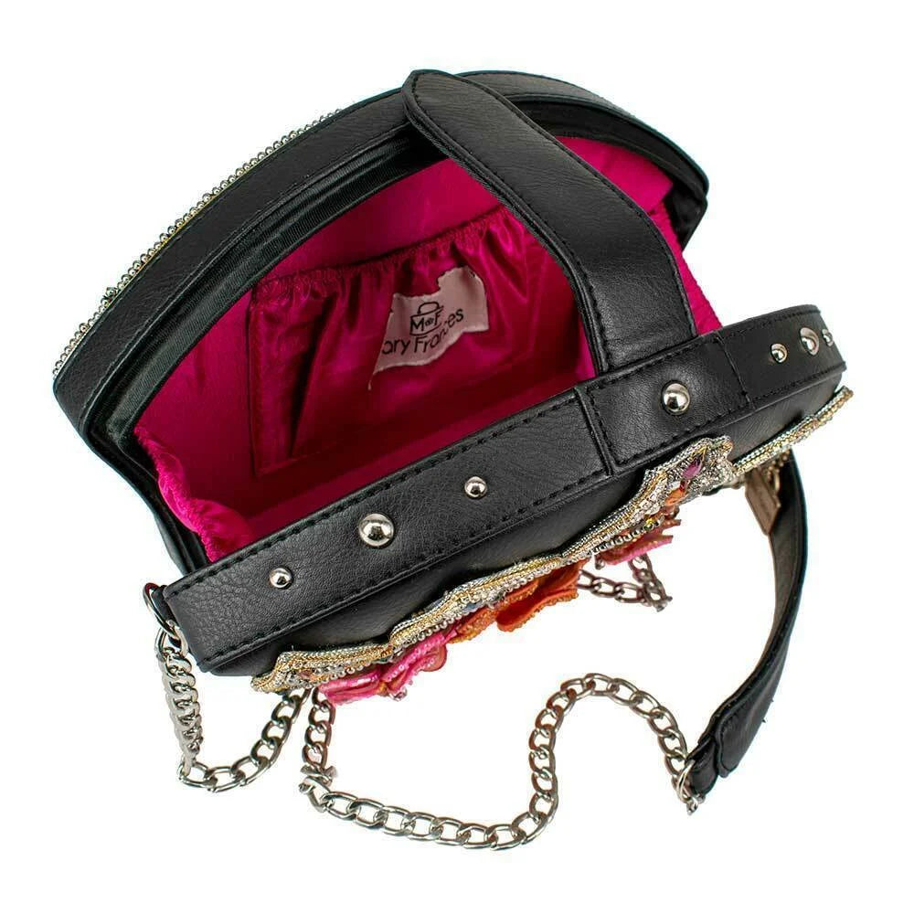Flower Princess Crossbody Crown NEW Handbag Black Jewelry Mary Frances