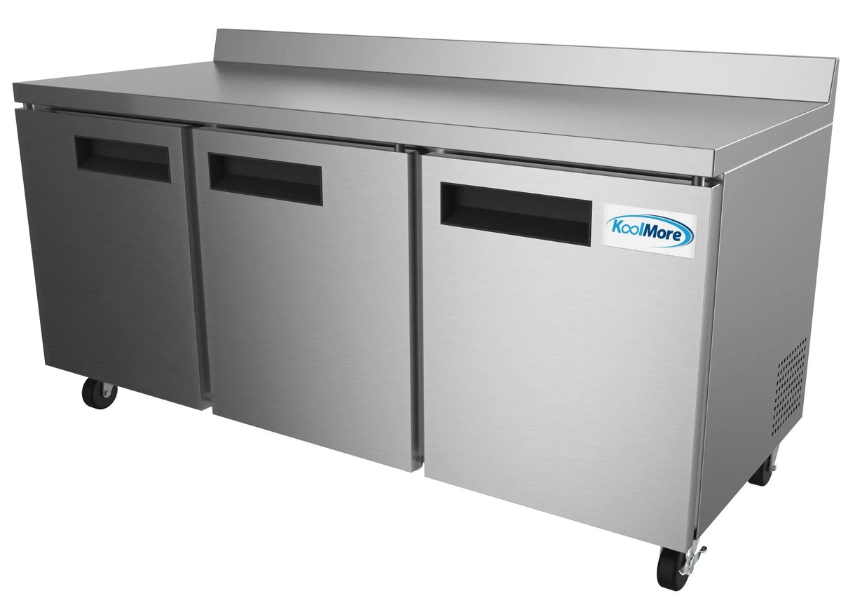 in. Cu. Refrigerator Steel, KoolMore Stainless 72 ft. Worktop 16.9 in Door Three Commercial