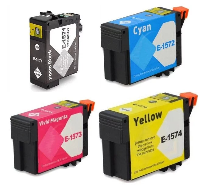 PrinterDash Photo Combo (PBK/C/M/Y) (NO. for Stylus Pack 157) R3000 Inkjet Replacement (T157XL120-BCS-US)