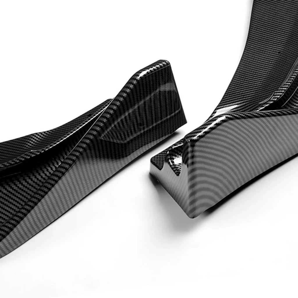Carbon w/Vertical Fit Bumper Look Motoring For DNA Stabilizers Kit Fiber 2-PU-669-PCF to Body 3Pcs 2014 Guard 2017 Front Lips Honda
