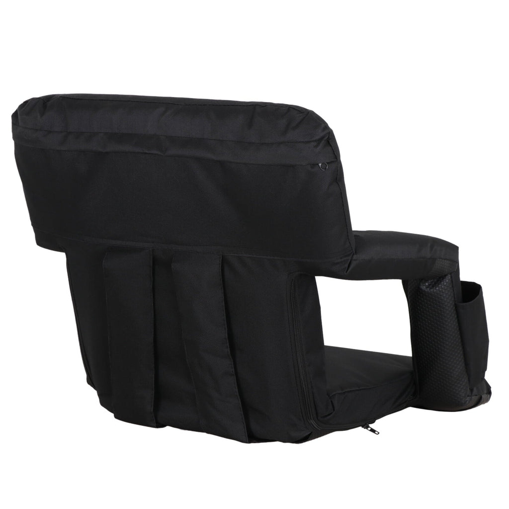 Seat 6 Waterproof, Portable HomGarden for Chair Folding Stadium Bleachers, Reclining Seat Black