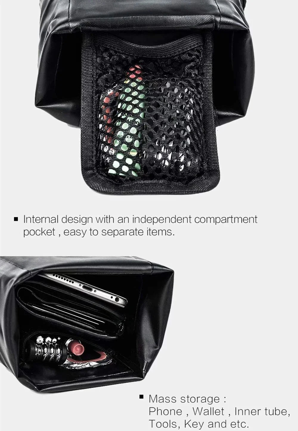 Portable Storage Cycling Seat Bag, Rhinowalk 1.5L Bicycle Bag Waterproof Bike Bag Road Mountain Bag Saddle