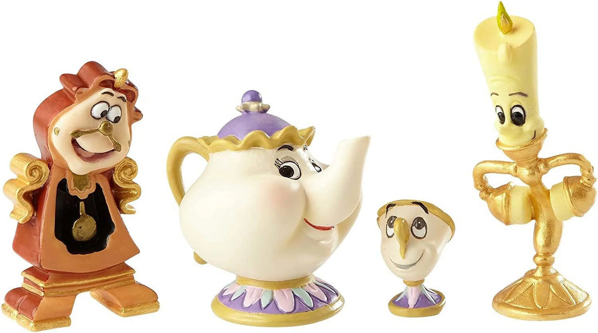 Mrs. Set Potts Cogsworth Lumiere Figurine QGM19620 Showcase Chip Disney and