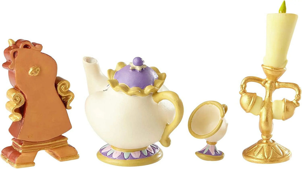 Mrs. Set Potts Cogsworth Lumiere Figurine QGM19620 Showcase Chip Disney and