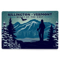 Vermont, Indoor Killington, Mountain Beast and Sign Decor) Art, exterior (12x18 of the Metal East, Skier Aluminum