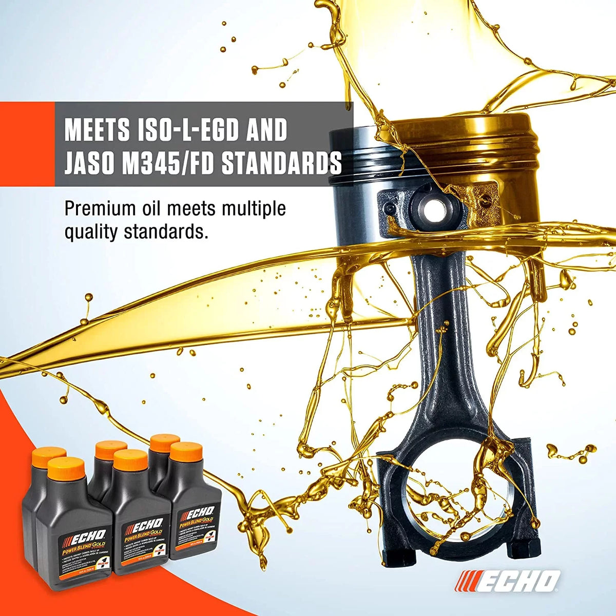 Blend Mix 2-Cycle 128 2-Stroke fl Gold Power (1 Gal.) 50:1 Echo for oz 6450050G Oil