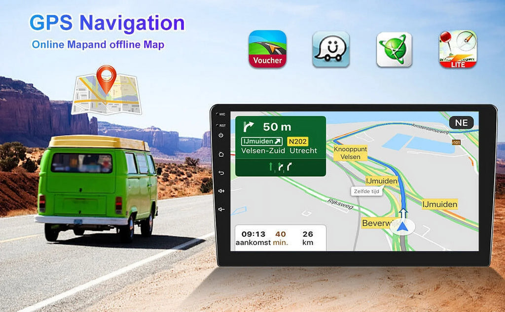 w/Cam 9" Android 1280*720 Stereo CarPlay GPS Radio IPS Car for 2+32G 2009-2016 Auto Prius