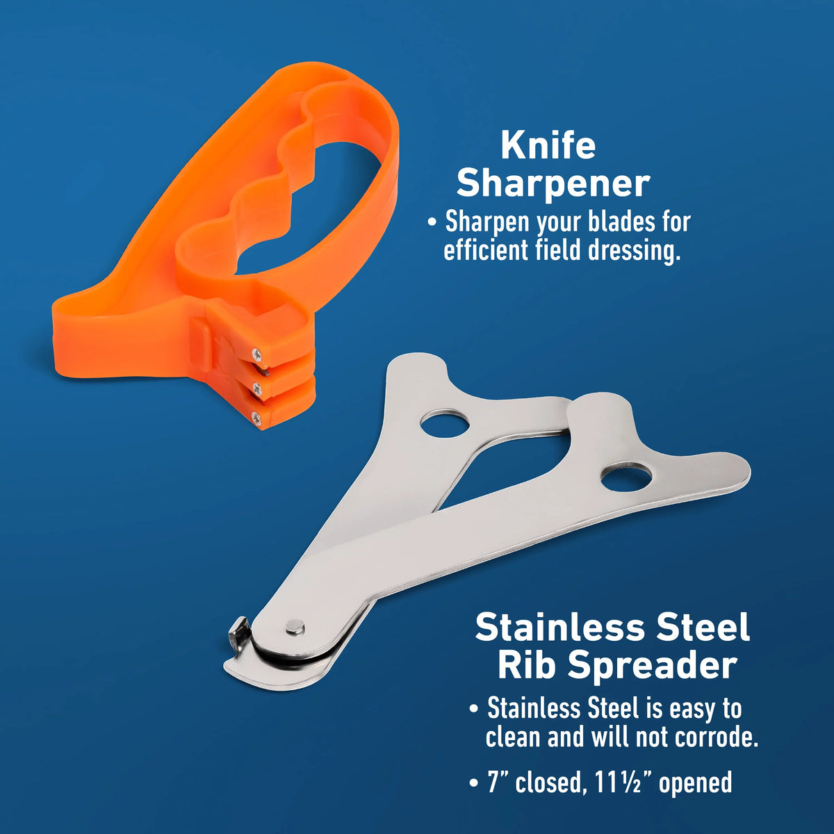 Game Maxam Piece Satin Stainless 420 Blades Cleaning Finish Steel Set 7 -