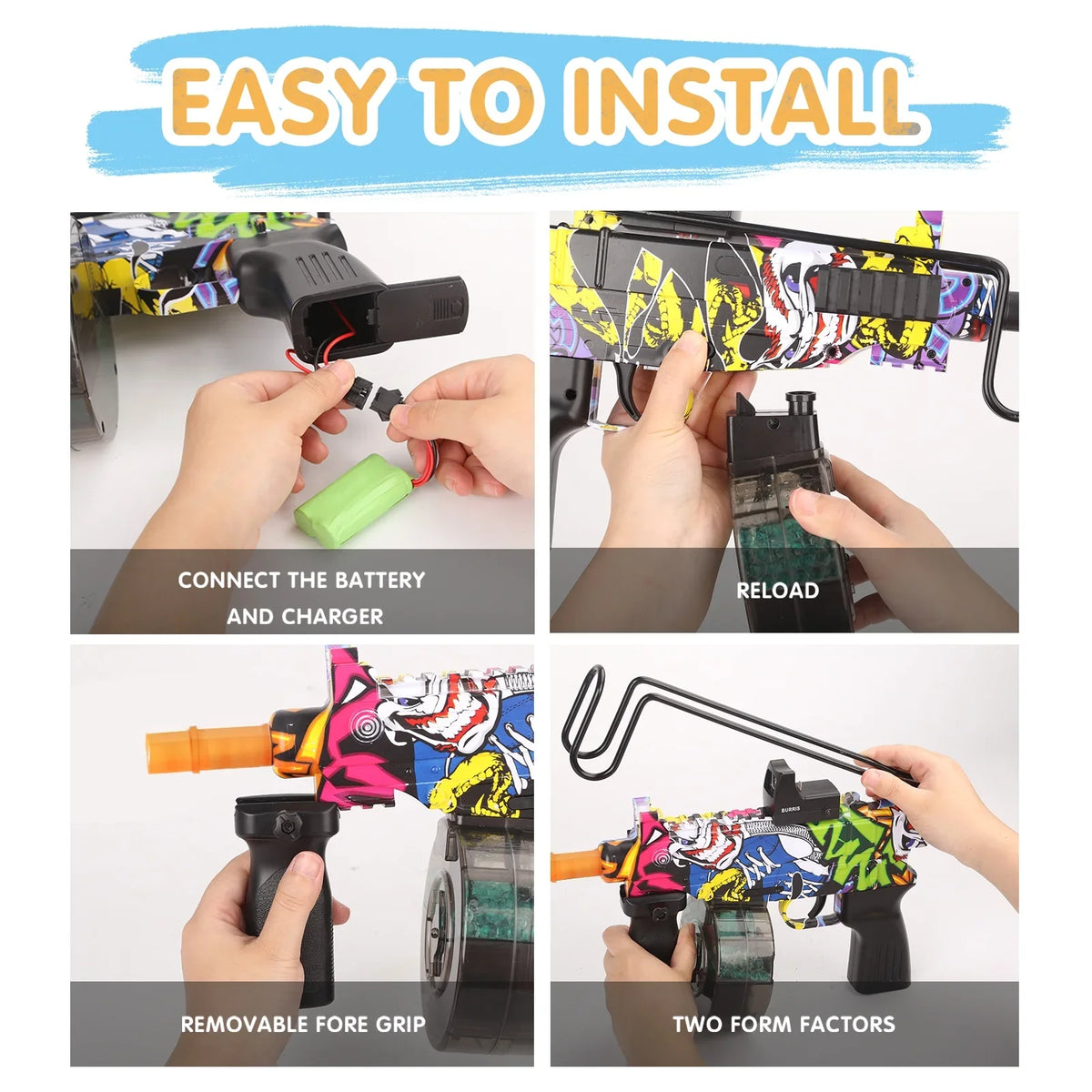 Beads 15,000 Out Activity Yimore with Toys Automatic for Gun liquid Door for Kids&Adult Ball Ages 12+ Splatter Blaster Games Backyard Balls Gel ,