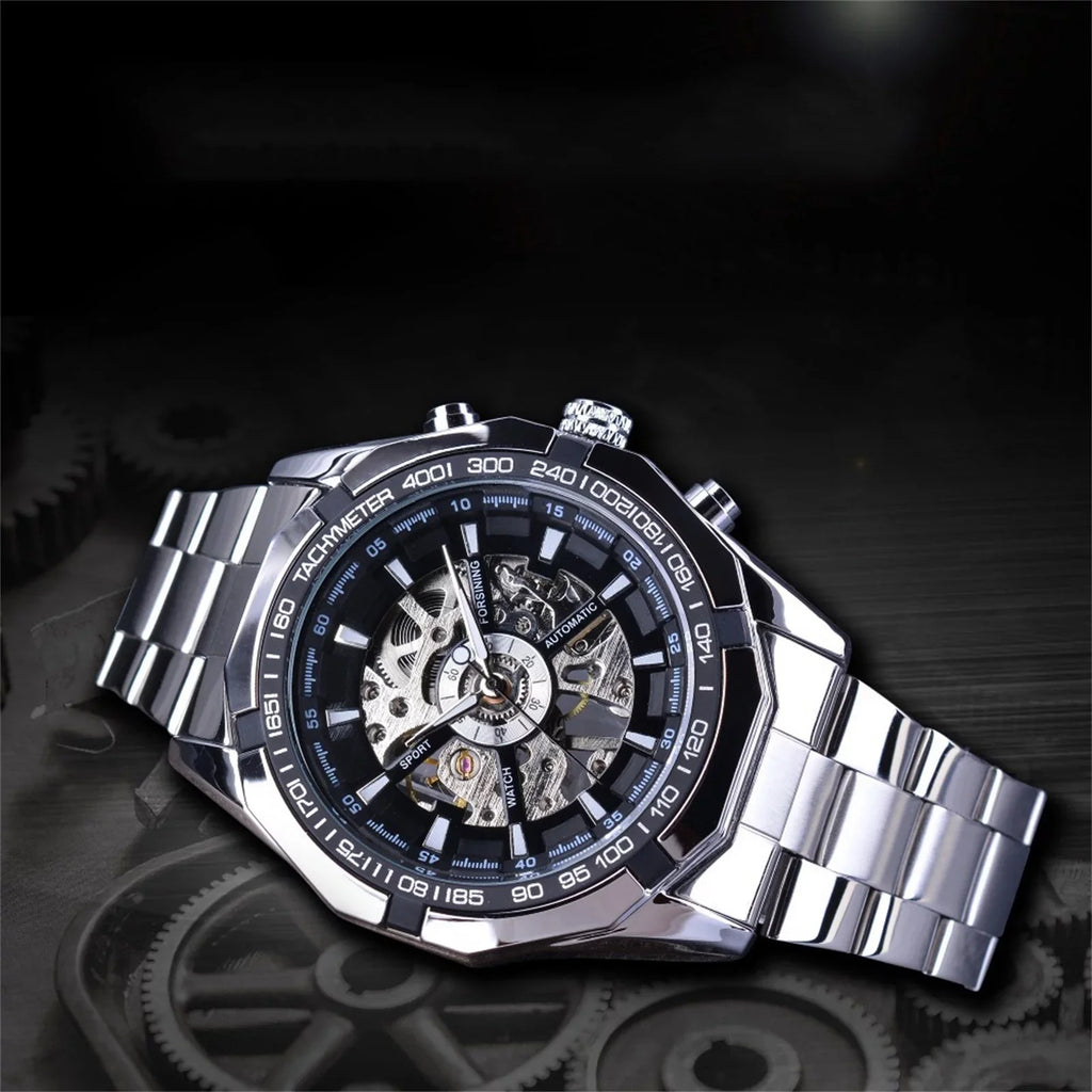 Mechanical Automatic Watch Mens Steel YOHOME Hollow Belt 50% off! Up to Full