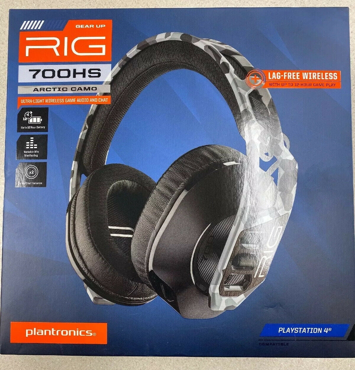 (Refurbished) Arctic Camo 4 700HS for Plantronics Playstation Gaming Restored Headset Rig Wireless