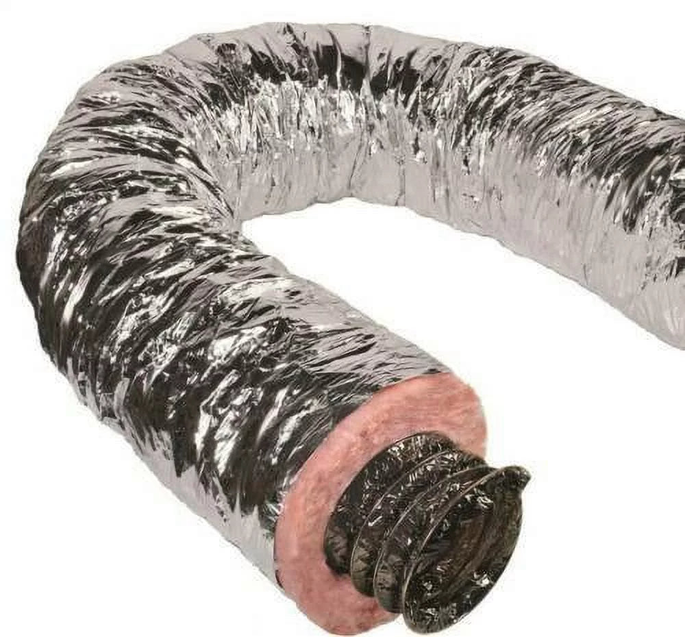 Flex Flexible Duct 25' R6 Flex Insulated Quiet 5"Silver
