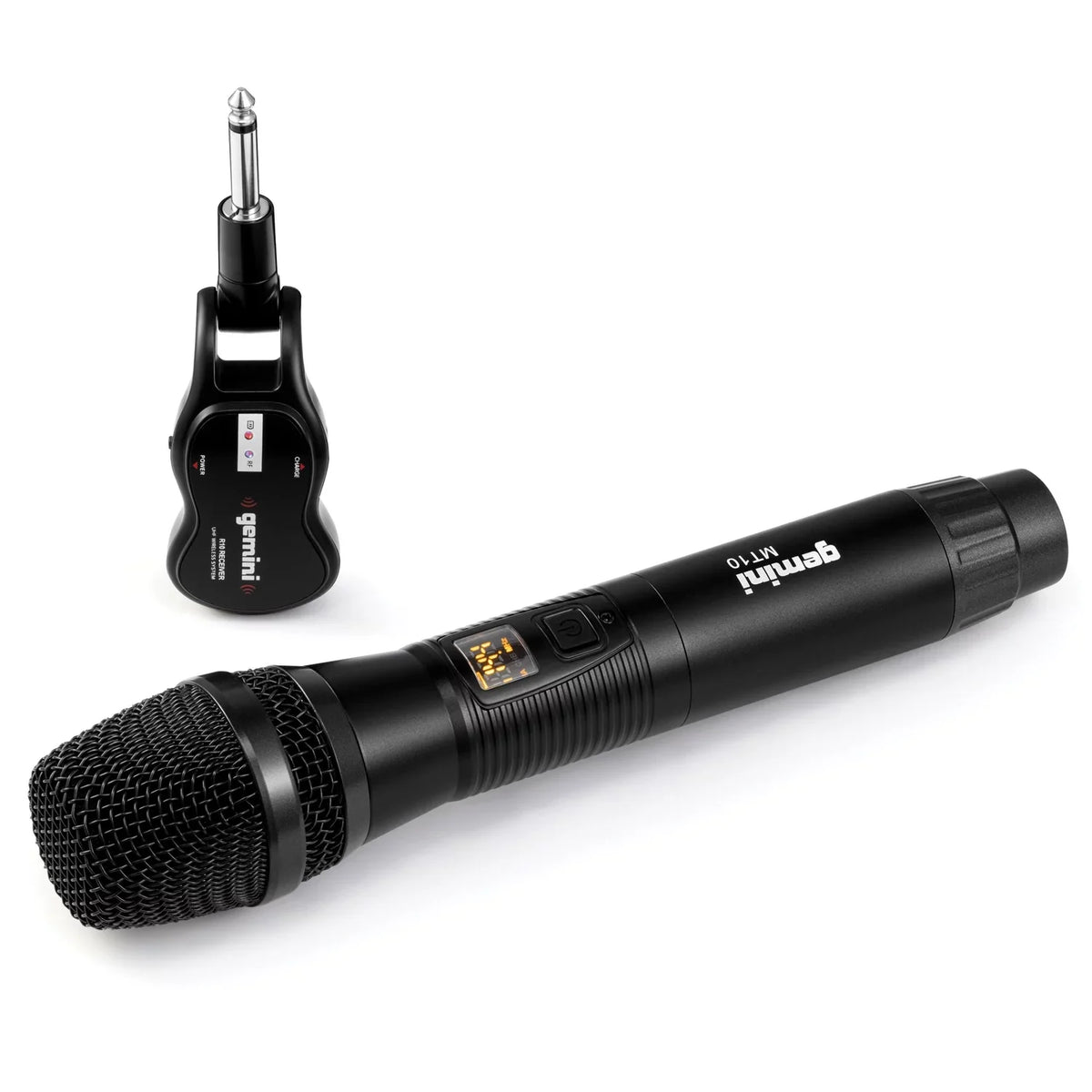 System, Powered Microphone & Speaker 15" 843631170892 Wireless Gemini Dual GMU-M100 Single Bluetooth UHF LED