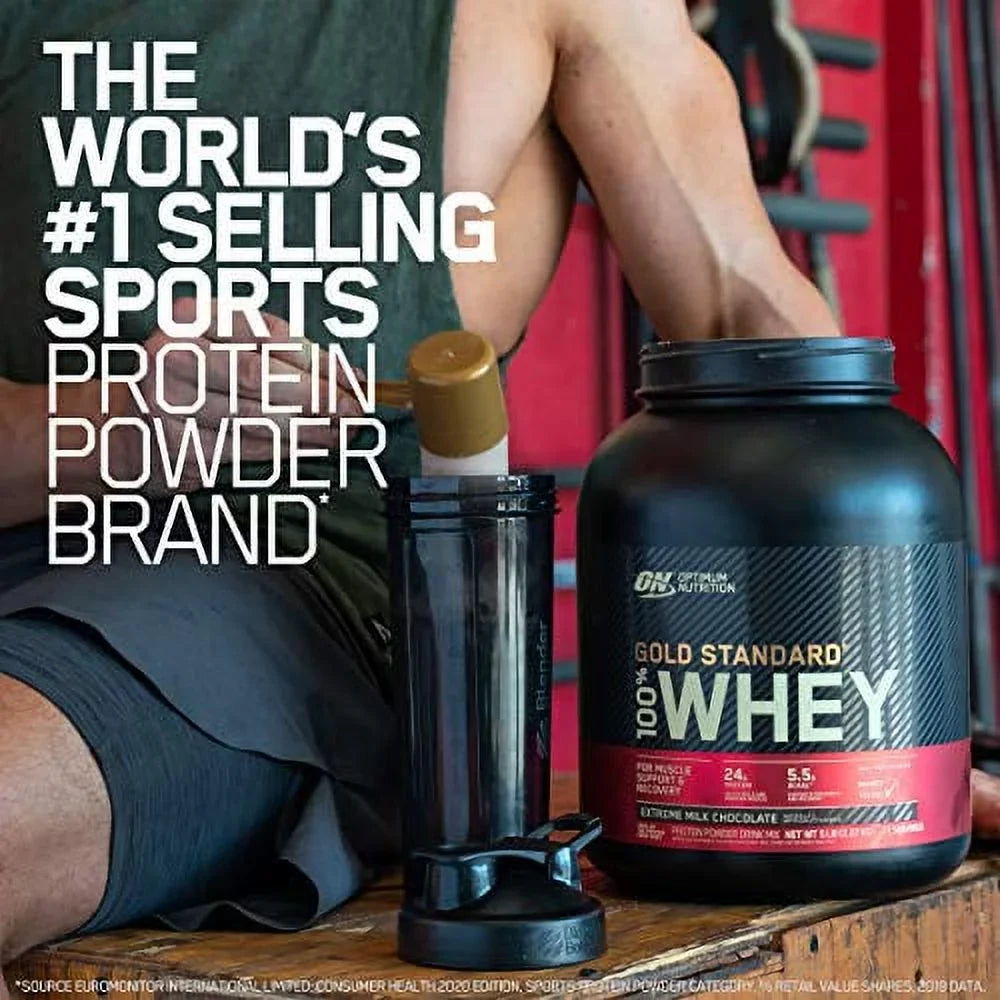 (Packaging Gold Optimum Powder, Standard Pound Protein 100% Whey Nutrition & Cream, Strawberry Vary) 2 May