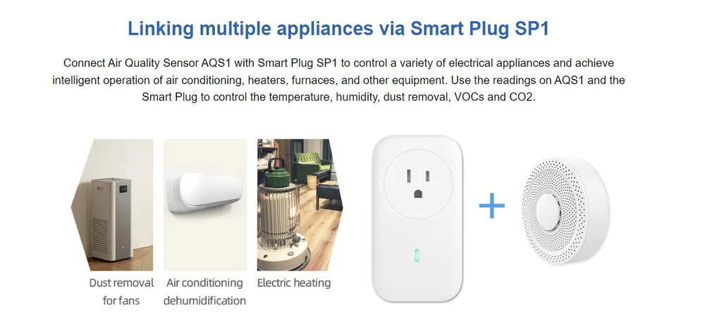 '- AQS1 Multiple CO2/CO2e, Alerts, Temperature 9-in-1 WiFi/RS485/LAN grade TVOC, Connectivity Air Monitor UbiBot & Humidity, PM1/2.5/10,