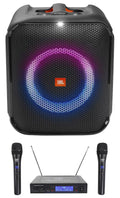 Party w Encore LED+Wireless Portable Essential Partybox Speaker Mics JBL Compact