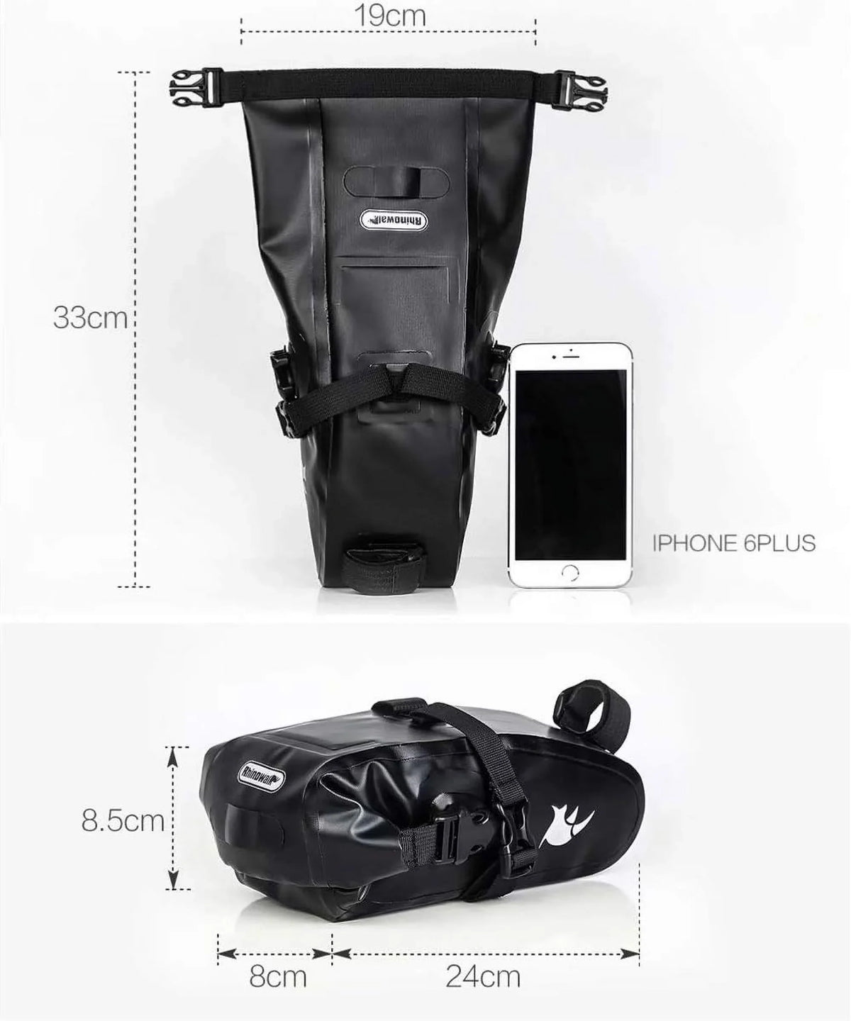Portable Storage Cycling Seat Bag, Rhinowalk 1.5L Bicycle Bag Waterproof Bike Bag Road Mountain Bag Saddle
