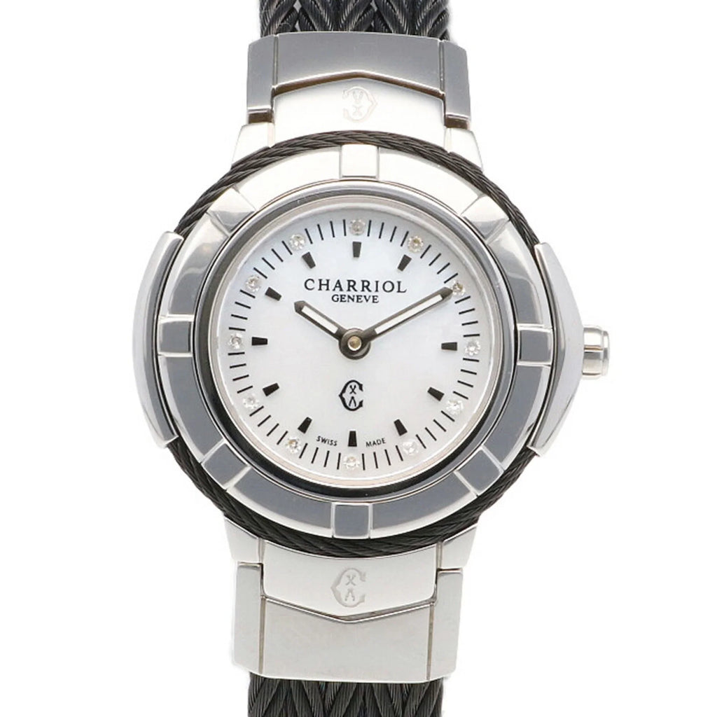 Steel Watch (Good) Pre-Owned CHARRIOL Quartz Stainless Saint-Tropez Women's