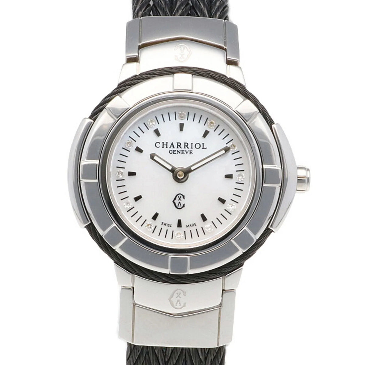 Steel Watch (Good) Pre-Owned CHARRIOL Quartz Stainless Saint-Tropez Women's