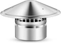 Flue Chimney Top Exterior Cooking Cone 6 Stove Cover Family with Outside Pipe Fireplace Inch Cap Stainless Vent Screen Kitchen Silver for Chimney Roof Topper Cap Cone Screen Steel Cover