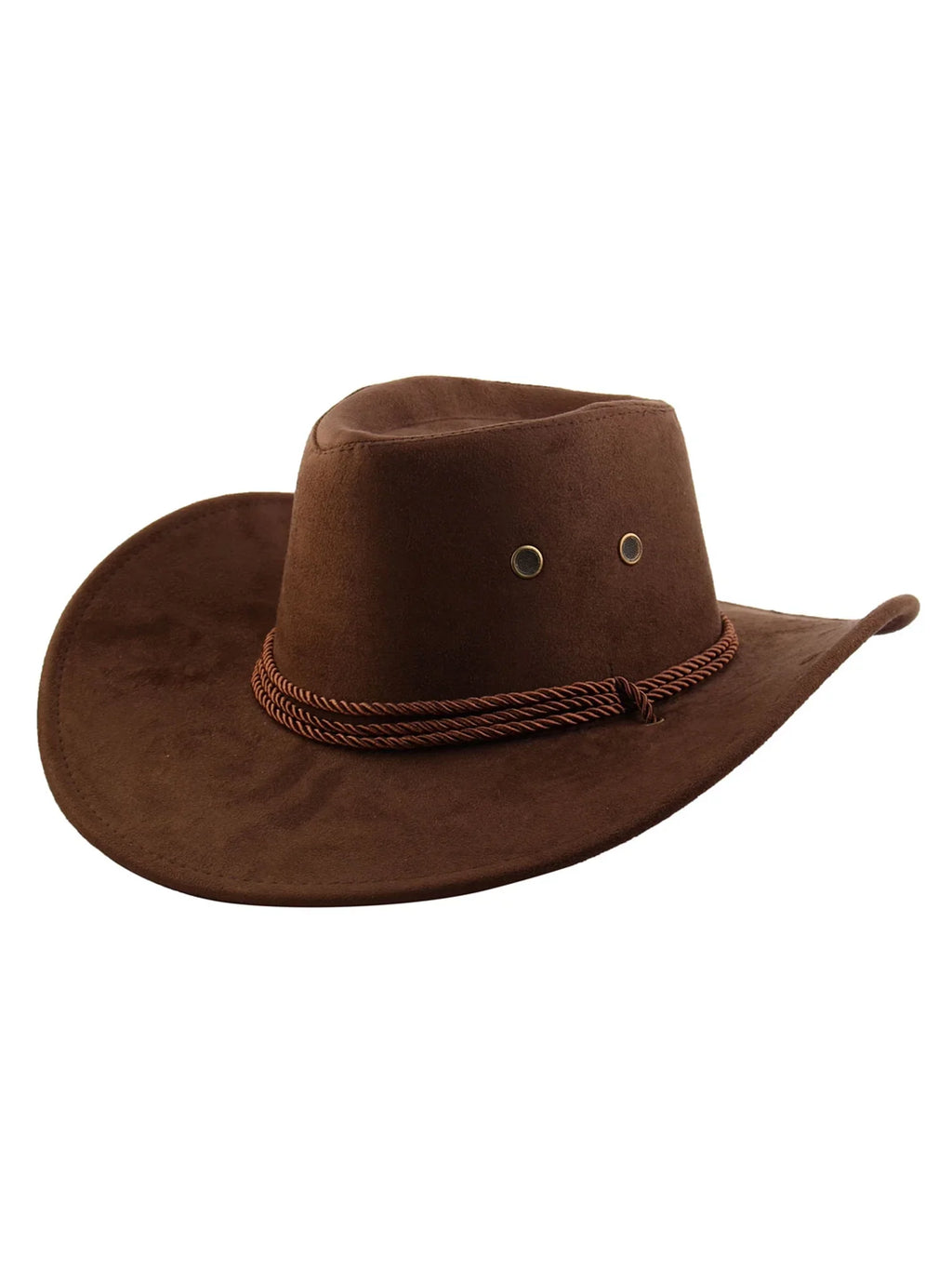 Brim Unisex Wide Cowboy Neck design Western Coffee Allegra Hat Strap Sunhat K Adjustable Color