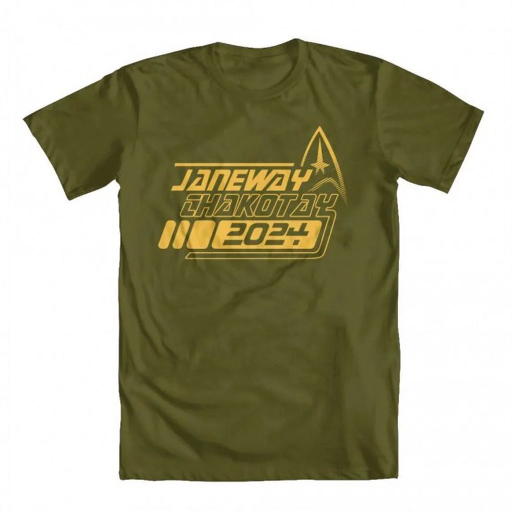 TEEZ Chakotay Green Artwork 2024 Janeway T-shirt GEEK Men's Inspired Large by Trek Military Original Star