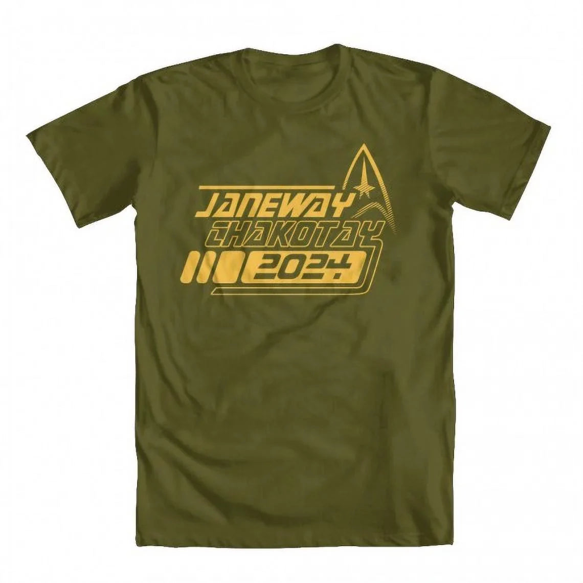 TEEZ Chakotay Green Artwork 2024 Janeway T-shirt GEEK Men's Inspired Large by Trek Military Original Star