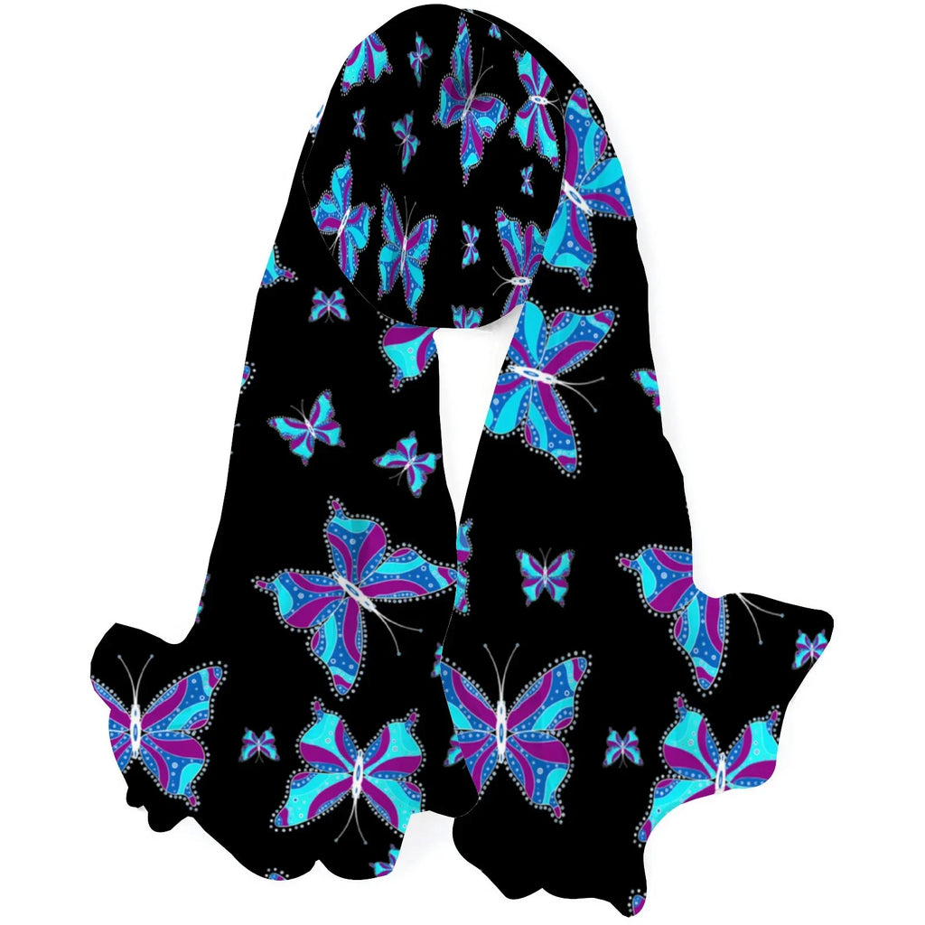Wraps Silk Scarf for Headscarf Sunscreen Shawls Packed Large FREEAMG Gift Hair Neck Oblong Different Long Women Wraps Butterflys
