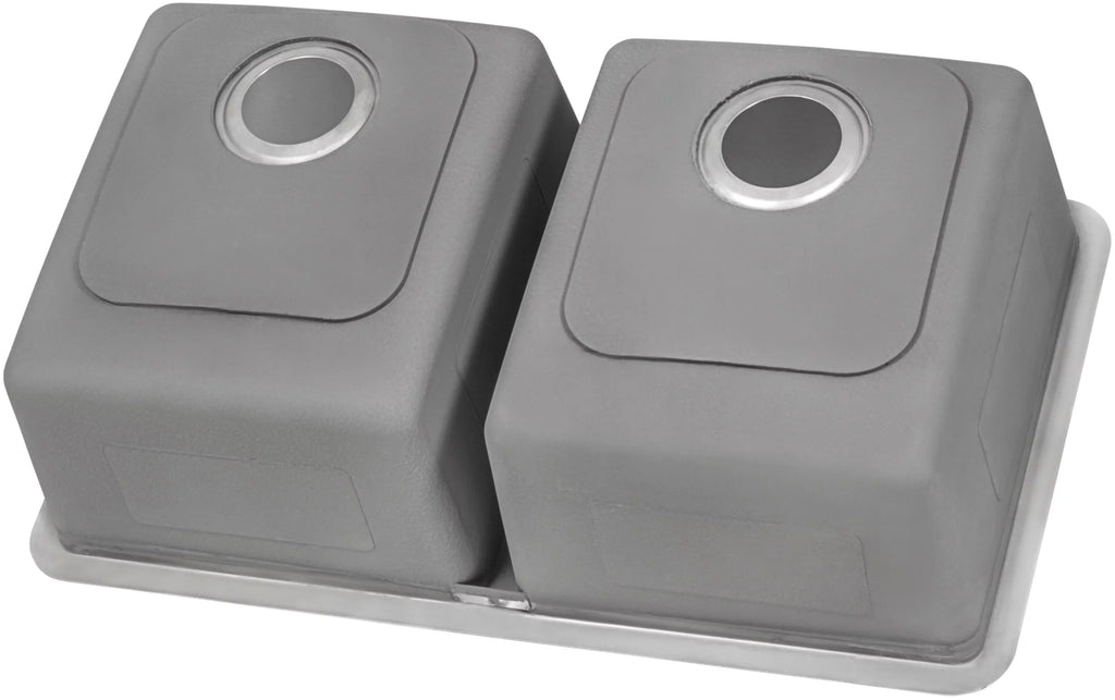Ruvati Double USA 31 Stainless Kitchen Bowl Gauge 16 Steel Undermount in. RVM5099 Sink 50-50