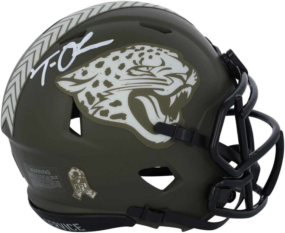 Sig Autographed Service - Speed - Mini Jacksonville White Jaguars Trevor 2022 Helmet Salute Lawrence Certified Authentic Fanatics To Riddell